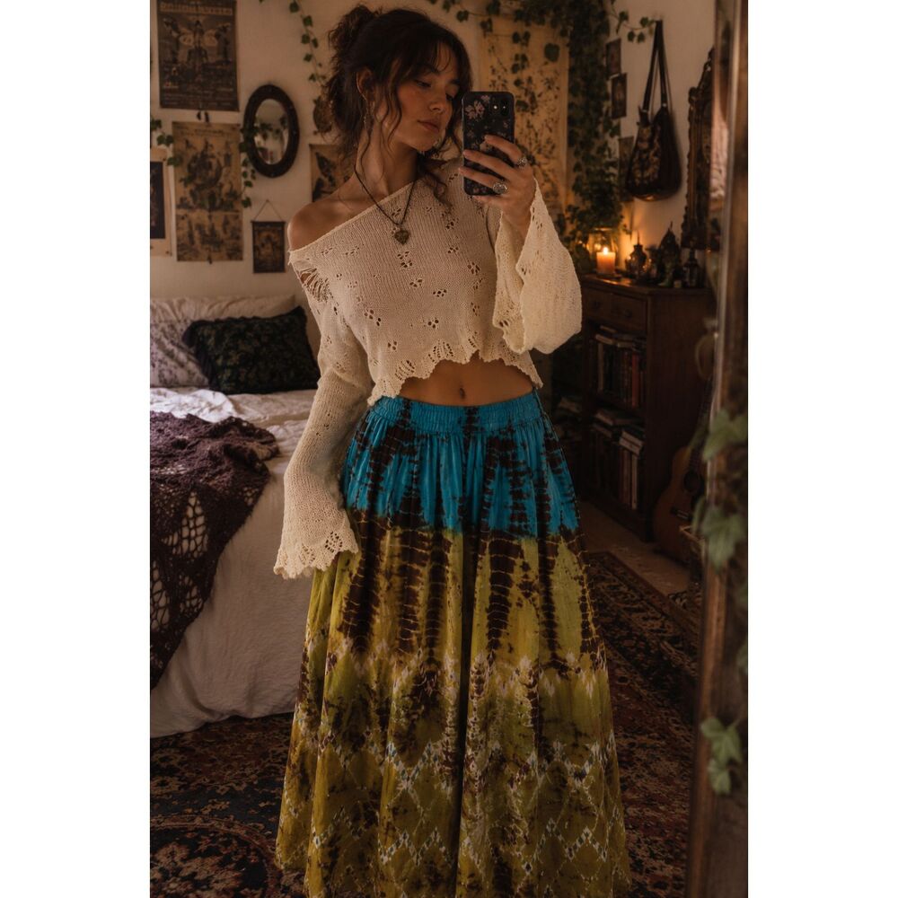 Whimsigoth Fairy Festival Grunge Punk White Knitted Ripped Style Cropped Sweater